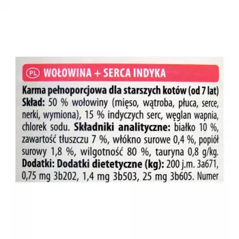 ANIMONDA Carny Senior Beef and turkey hearts - mokra karma dla kota - 400g