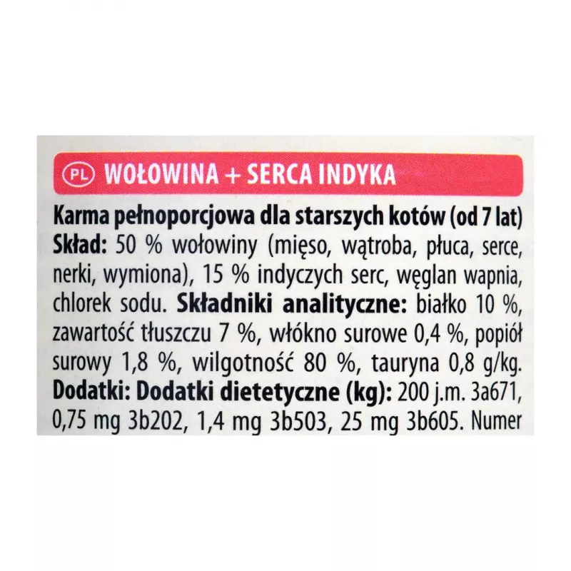 ANIMONDA Carny Senior Beef and turkey hearts - mokra karma dla kota - 400g