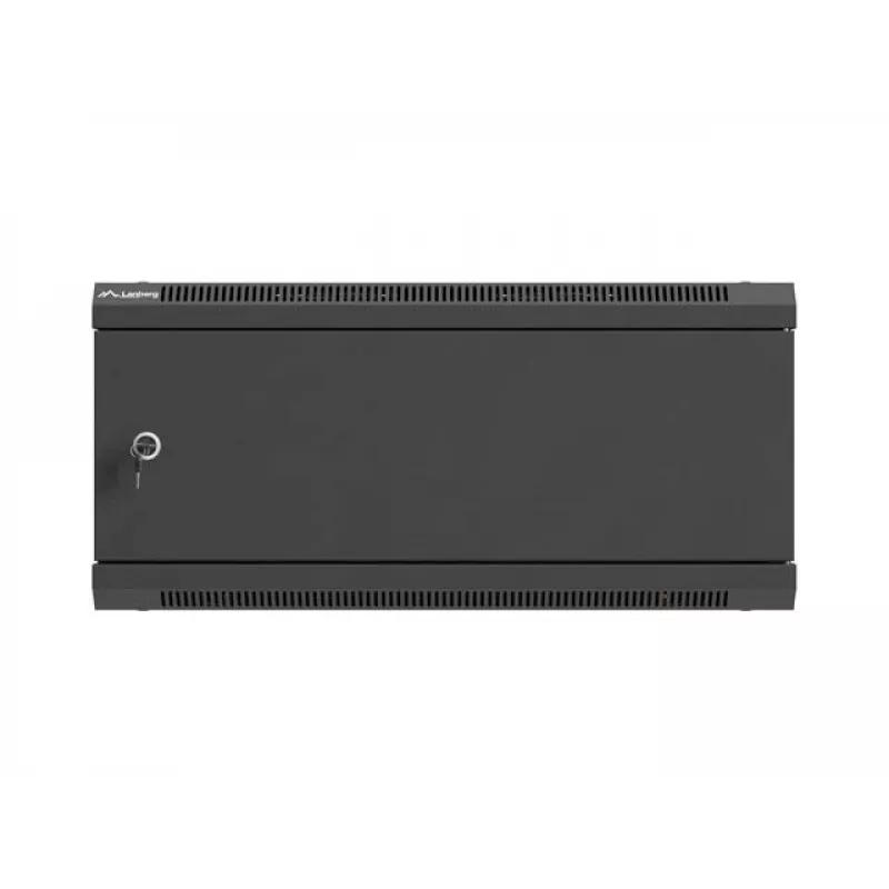 Wall-mount 19 inch rack cabinet LANBERG 4U 600x450 mm Czarny with metal door
