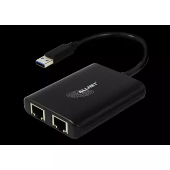 Adapter sieciowy USB 3.0 ALLNET ALL-NC-2G-102-USB-A z 2x Gigabit Ethernet i 1x hubem USB