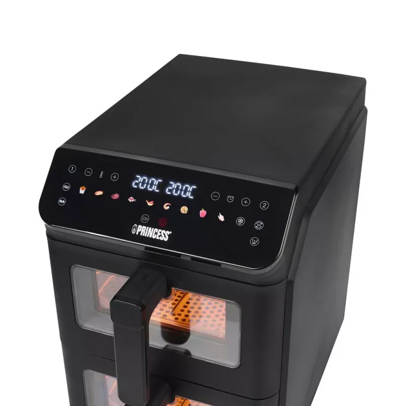 Princess Double Stack Airfryer | 182490 | Moc 3000 W | Pojemność 11,2 L | Czarny