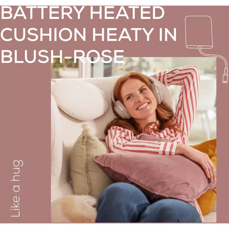 Beurer HK 77 Heaty różowo-lawendowa aksamitna poduszka elektryczna (20074)