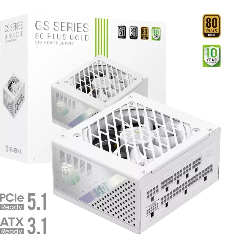 Zasilacz Gamemax, 80 PLUS, Gold | GS 850G WH | 850 W