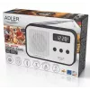 Przenośne radio cyfrowe Adler AD 1907 — AM/FM, tuner cyfrowy, alarm, USB-C, bateria 600 mAh, LCD, 20 ustawień, antena teleskopowa