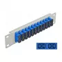 Fiber Optic Patch Panel DeLOCK 10 inch 12 Port SC Duplex niebieski 1U szary