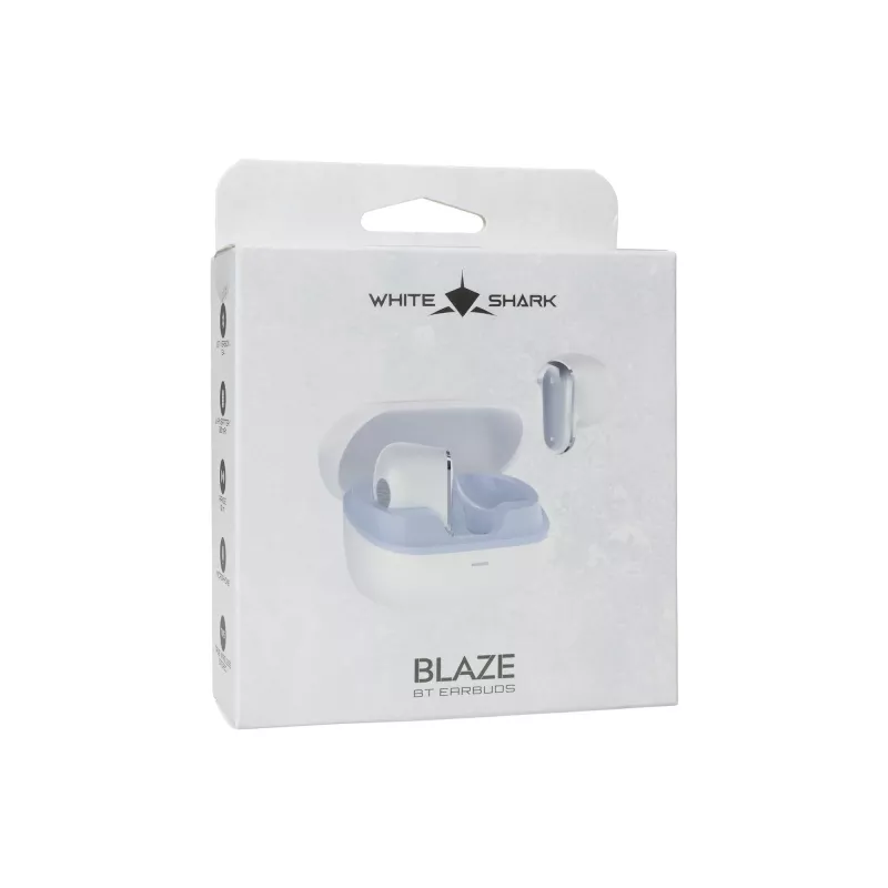Słuchawki True Wireless White Shark GEB-TWS-201 Blaze biały