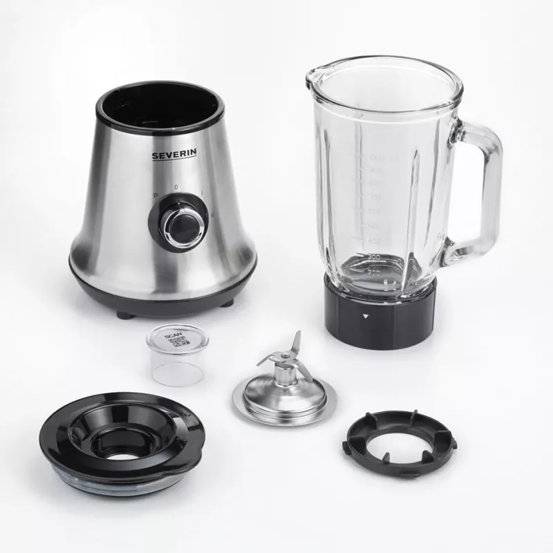 Blender stołowy Severin SM 3734 Czarny - Stal nierdzewna 1l 500W Mikser (SM 3734)
