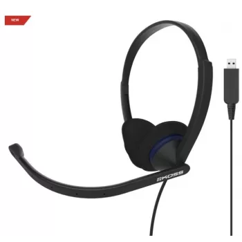Słuchawki Koss CS200 USB, przewodowe, nauszne, połączenia/muzyka, USB Type-A, czarne