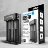 Ładowarka do akumulatorów everActive LC200 domowa USB, 2-kanałowa, Li-Ion, obsługuje A/AA/AAA/AAAA/C/D, wejście 5 V, wyjście 4,2 V, czarna