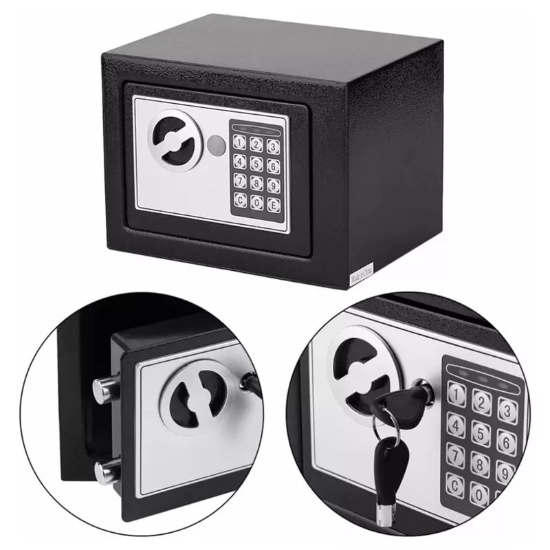Sejf Extralink Home S-406 z zamkiem elektronicznym, szyfrem cyfrowym i kluczami