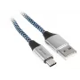 Kabel Tracer TRAKBK46266 USB 2.0 1 m USB C USB A Czarny Niebieski Srebrny