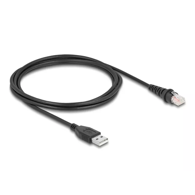 Kabel do skanera kodów kreskowych DeLOCK RJ50 – USB 2.0 Type-A, 2 m