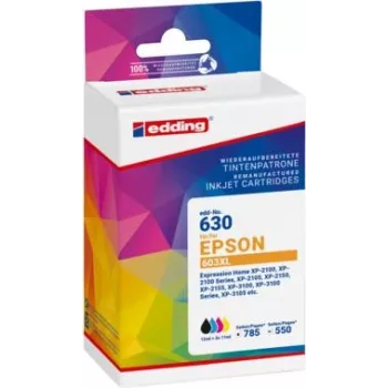 4 edding EDD-630 schwarz, cyan, magenta, gelb Tintenpatronen ersetzen EPSON 603XL Bk/C/M/Y (18-630)