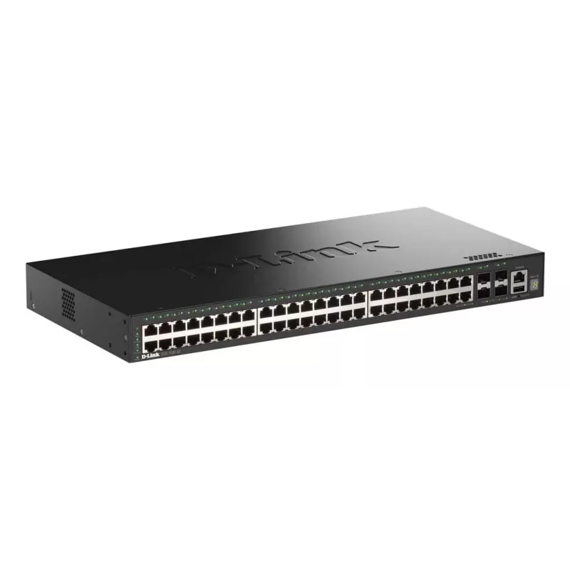 D-Link 52-portowy zarządzalny przełącznik stackowalny Gigabit Smart z 4 portami 10G SFP+