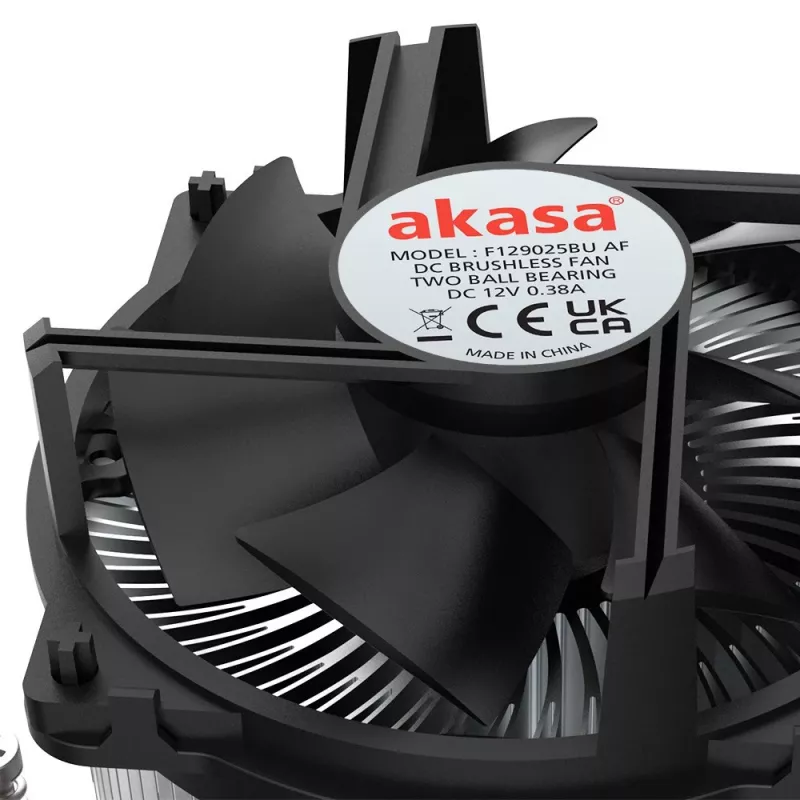 Chłodnica hybrydowa Akasa Intel LGA1700 9 cm aluminium, czarna 1 szt.