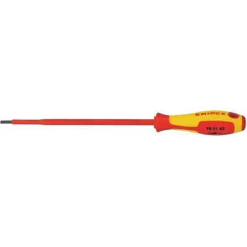 Knipex VDE Wkrętak płaski VDE Szerokość ostrza: 4,5 mm Długość ostrza: 180 mm DIN EN 60900 (98 21 45)