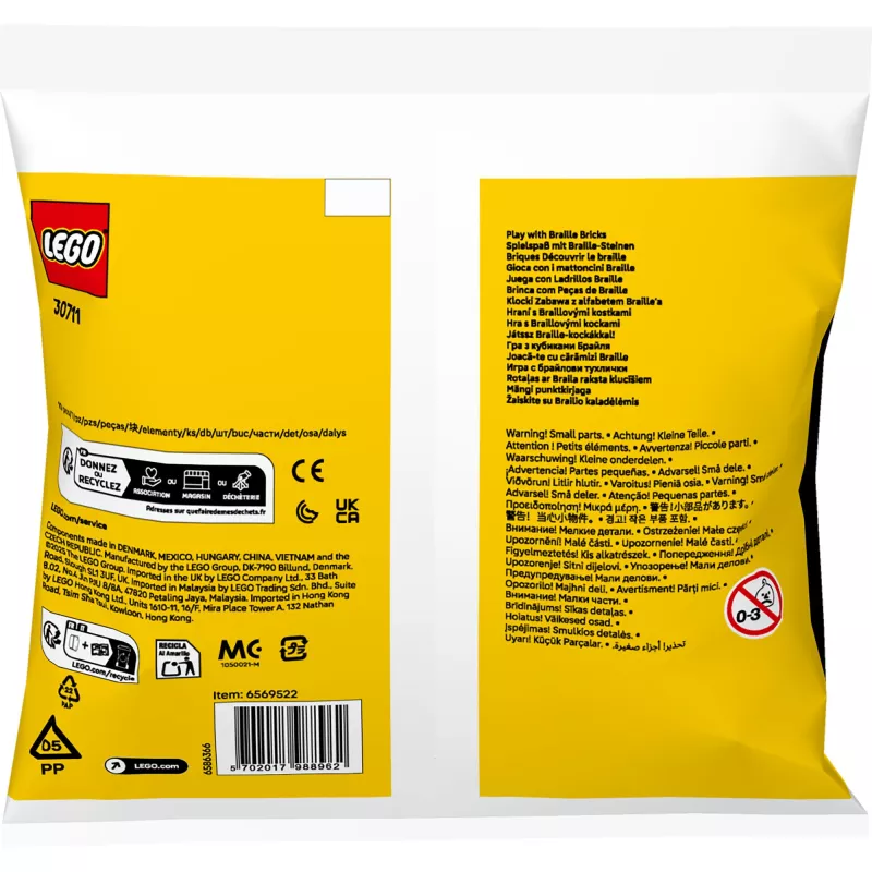 Zestaw edukacyjnych klocków do pisania LEGO 30711 — dotykowe klocki do nauki wczesnego pisania i opowiadania historii