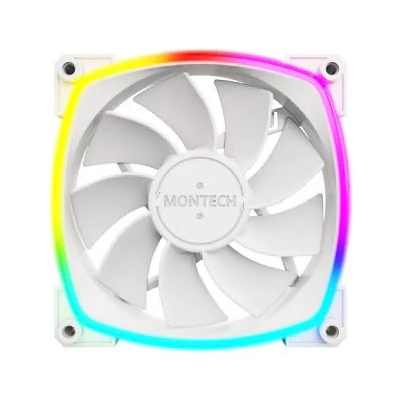 Wentylator do obudowy komputera Montech RX120 PWM 12 cm biały 3 szt.