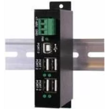 EXSYS EX-1163HMS-WT 4-portowy HUB USB 2.0 z ochroną przeciwprzepięciową i rozszerzonym zakresem temperatur