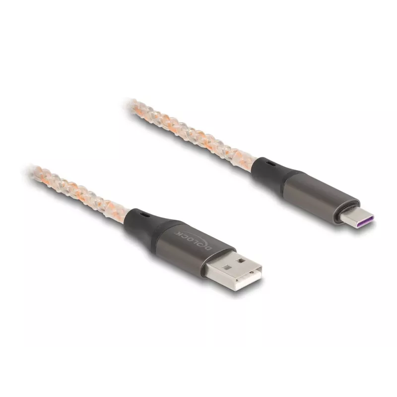 DeLOCK Kabel USB 2.0 Typ-A na USB Typ-C RGB 1 m