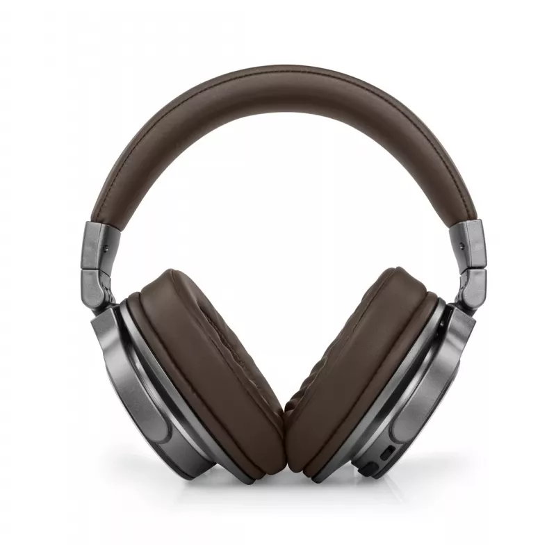 Słuchawki bezprzewodowe Muse M-278 BT, nauszne, pałąkowe, Micro-USB, Bluetooth, brązowo-srebrne