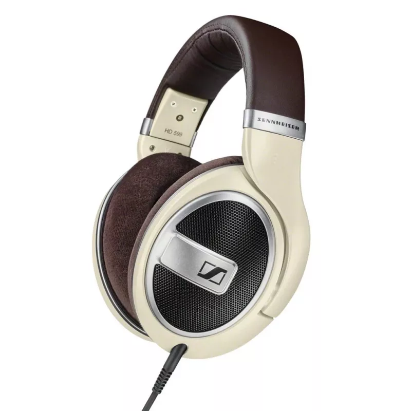Słuchawki Sennheiser HD 599 — przewodowe wokółuszne, 50 Ω, 12–38500 Hz, kabel 1,2 m, kość słoniowa