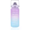 Extralink Motivational Bottle, butelka na wodę, 2000 ml, fioletowo-niebieska, BUT-992