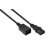 kabelmeister IEC Power Extension kabel IEC Appliance-Plug C20 do IEC Appliance-Socket C13, czarny, 1,00mm², 3m