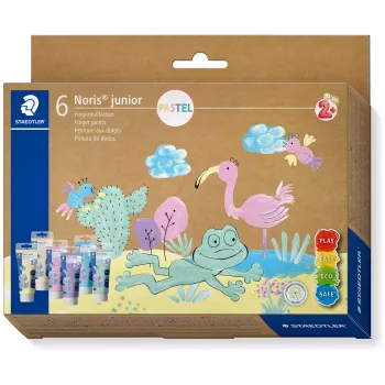 Zestaw farb pastelowych Staedtler 8816P C6 — 6-częściowe farby pastelowe w kolorach niebieskim, miętowym, pomarańczowym, różowym, fioletowym i żółtym