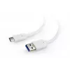 Kabel USB Gembird USB A na USB C 1 m, USB 3.2 Gen 1, biały