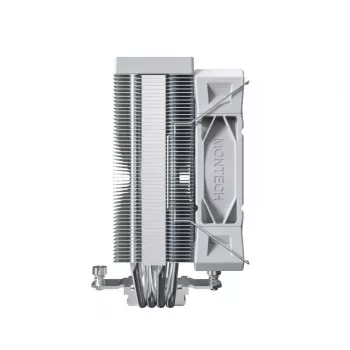 Chłodzenie powietrzne CPU Montech NX400, wentylatory 120 mm, białe, wymiary 156×74×120 mm, TDP 270 W