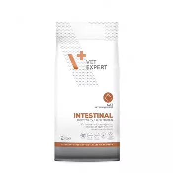 Sucha karma VETEXPERT Veterinary Diet Intestinal dla kotów, 2 kg — drób, 38% białka, 20% tłuszczu, bez glutenu i soi