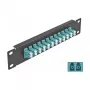 Fiber Optic Patch Panel DeLOCK 10 cali 12 Portów LC Duplex aqua 1U czarny