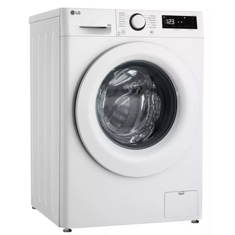 LG | Pralka | F2WR508SWW | Klasa efektywności energetycznej A-10% | Ładowanie od przodu | Wsad 8 kg | 1200 obr./min | Głębokość 47,5 cm | Szerokość 60 cm | Wyświetlacz | LED | Funkcja parowa
