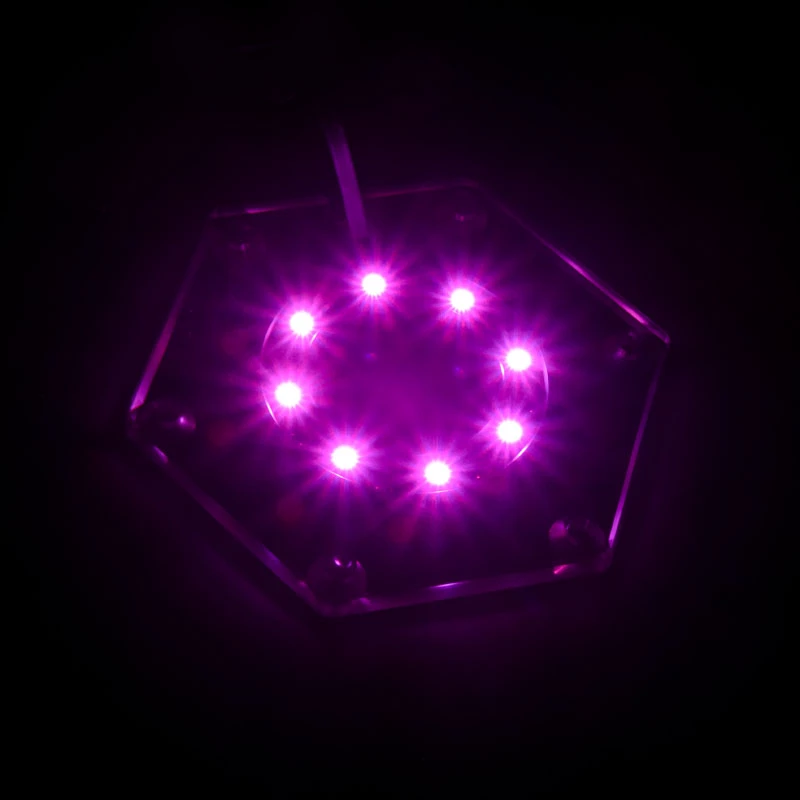 Zestaw montażowy BitsPower Hexagon BP-WTHU-RGB — akryl przezroczysty, 91.4×80×6.5 mm