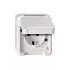 Gniazdo wtyczkowe Merten MEG2300-8019 CEE 7/3, obsługuje CEE 7/4, biały, IP44, tworzywo termoplastyczne, 83×73×57 mm
