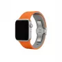 Pasek do zegarka GUAN Premium Plus do Apple Watch 38/40/41/42 mm — pomarańczowo-szary