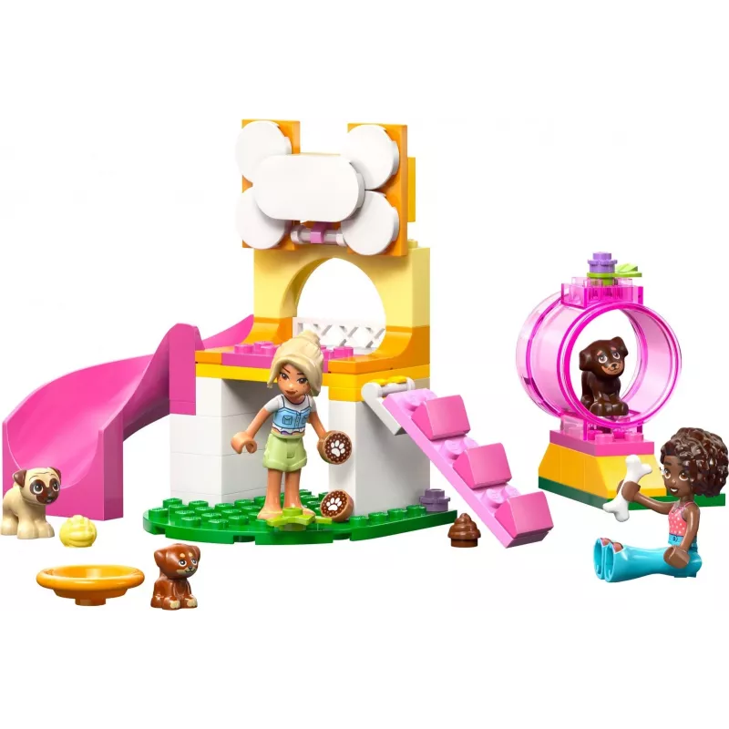 Zestaw konstrukcyjny LEGO Friends Plac zabaw dla szczeniąt 42665, 66 elementów, 2 minifigurki, wiek 4+