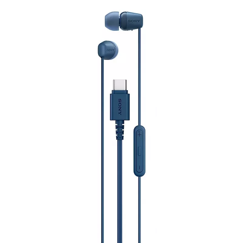 Sony IER-EX15C Zestaw słuchawkowy Przewodowy Douszny Rozmowy/Muzyka USB Typ-C Niebieski