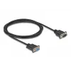 DeLOCK kabel szeregowy RS-232 D-Sub9 męski na żeński 2 m czarny
