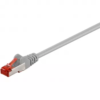 Kabel krosowy Wentronic Goobay CAT 6, S/FTP (PiMF), szary, 10 m - LSZH bezhalogenowy, miedź (50891)