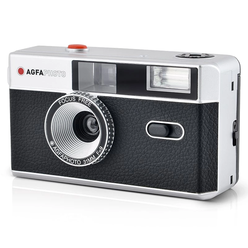 AgfaPhoto 603000 Kompaktowy aparat fotograficzny na kliszę 35 mm Czarny - Srebrny (603000)