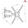Maclean Mc-743 - Uchwyt VESA do monitora/TV, 13-50 cali, czarny, 30 kg