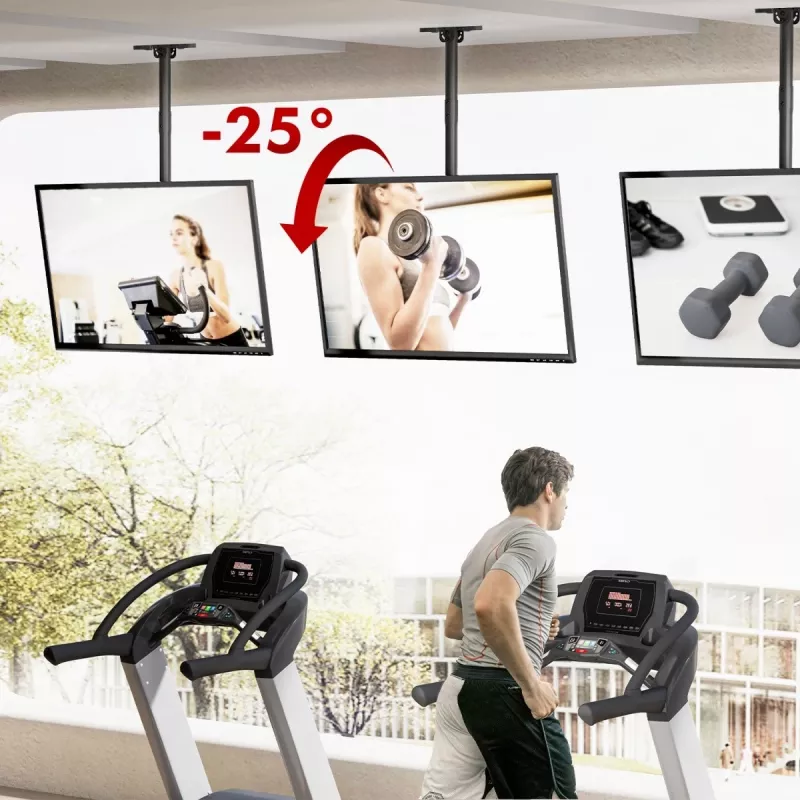 Uchwyt sufitowy do telewizora MACLEAN MC-112B, maks. obciążenie 60 kg, regulowane nachylenie i obrót