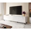 szafka RTV ABETO 200x42x52 biały/biały połysk