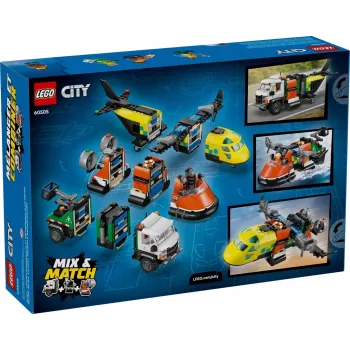 LEGO CITY 60505 Samolot, Samochód Serwisowy i Poduszkowiec Rem