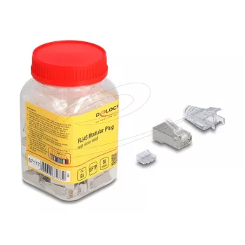 DeLOCK 67177 RJ45 Złącze przewodowe Srebrny Przezroczysty Męski 50 szt.