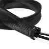LogiLink Kabelschlauch mit Reißverschluss, 2,0 m, grau aus Polyester, abrieb-, zug- & formbeständgi, schlagfest, - 1 Stück (KAB0074)