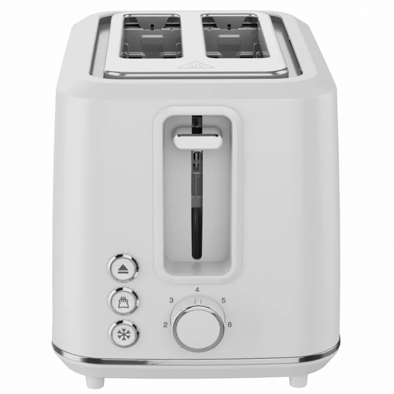 Toster elektryczny, biały, 220-240V, 50-60Hz, 920-1080W, 2 szczeliny, 3 tryby, 7 poziomów opiekania