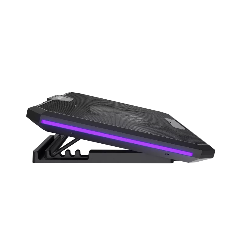 Podkładka chłodząca do laptopa FURY GUNBAI G3 14.1–17.3 cala z 2 wentylatorami, podświetleniem RGB, 2× USB